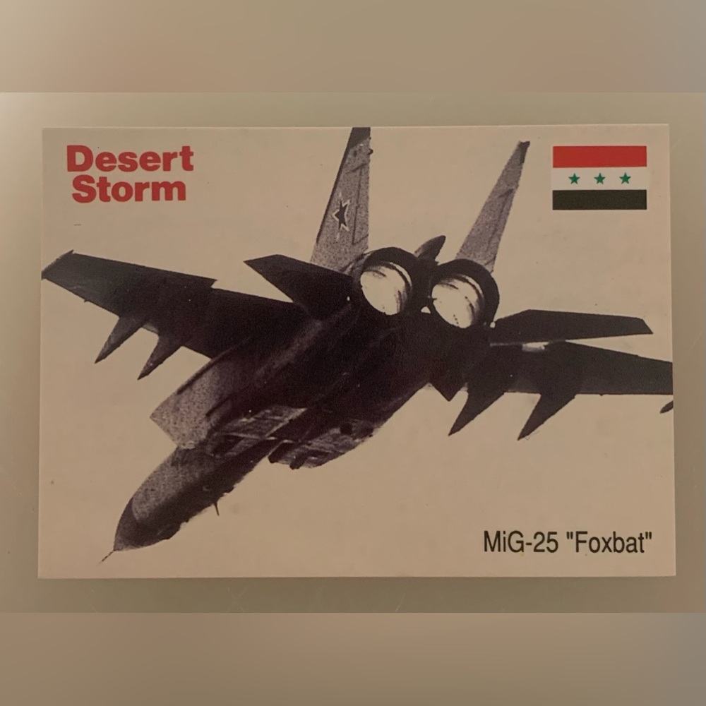MiG-25 'Foxbat' Aviation (1991) Card